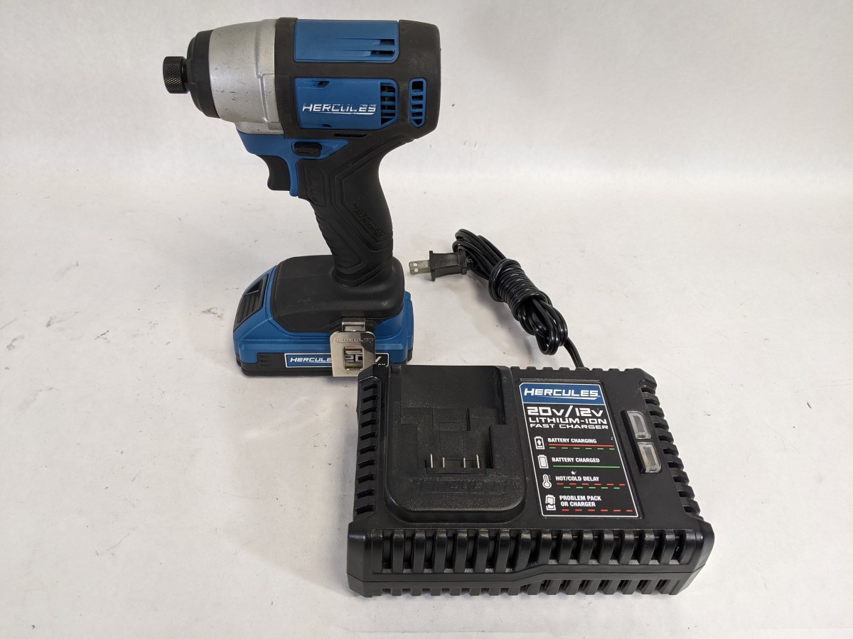 Hercules HC81B 20V 1/4" Hex Impact Driver W/ Battery & Charger Good Buya