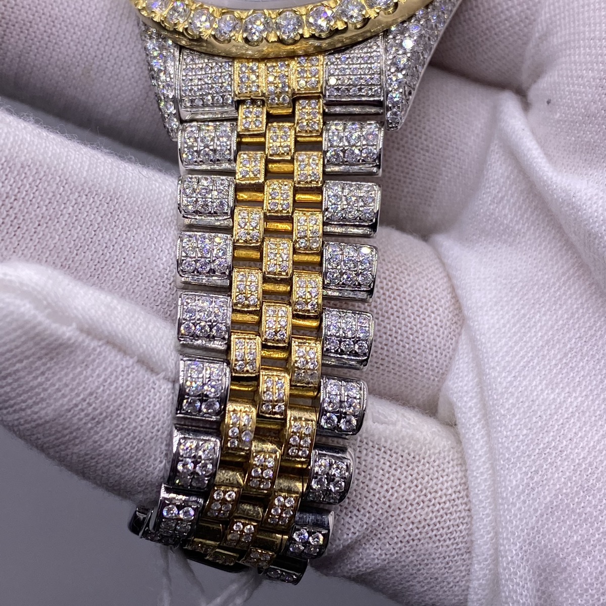 Rolex 36mm Datejust Full Bustdown 2-Tone 18K Y Gold & Steel Diamond ...