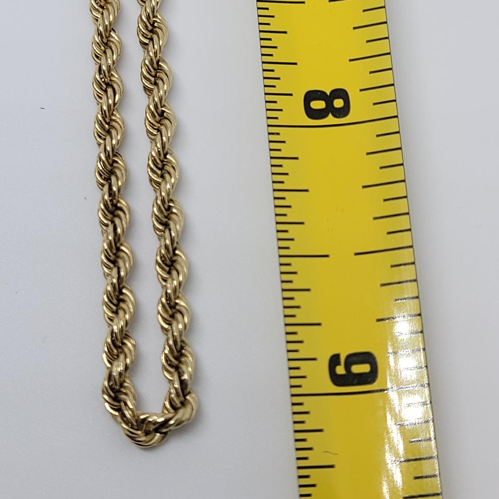 18" 14K GOLD ROPE CHAIN 3MM, 4.7DWT (MYECMR) Preowned Sharp Assets
