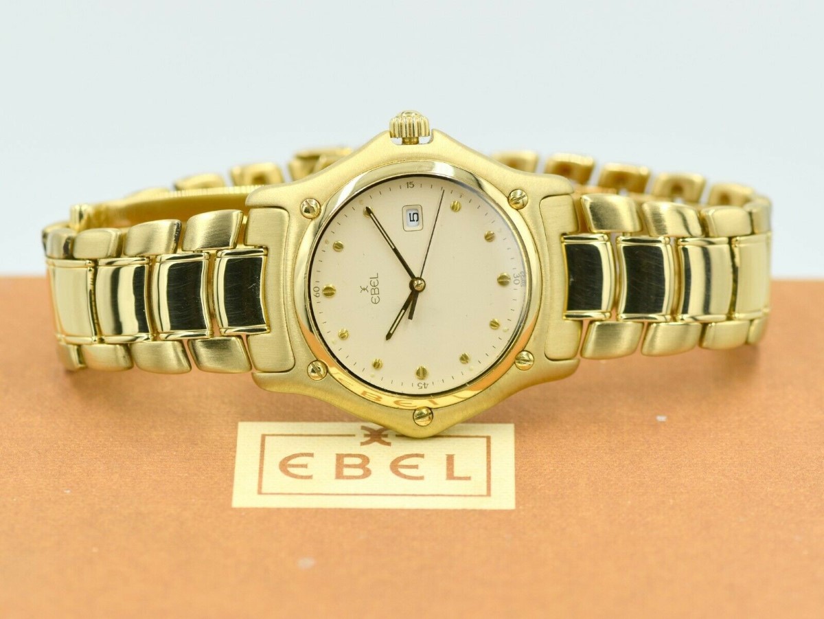 EBEL Gent's Wristwatch 8187F41 18KT GOLD 1911 Very Good Carob Diamond Co