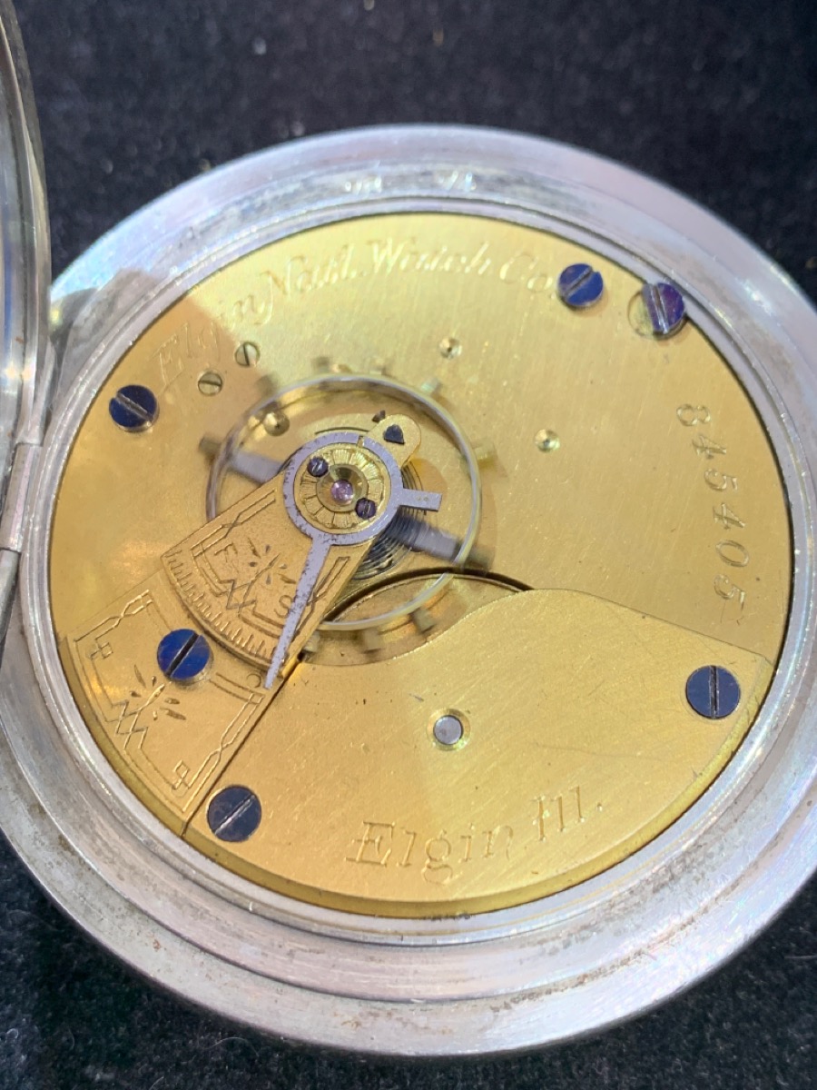 1881 Pocket Watch Elgin Hunter Case Grade 6 Model 4 18s 7Jewel Very Good Buya
