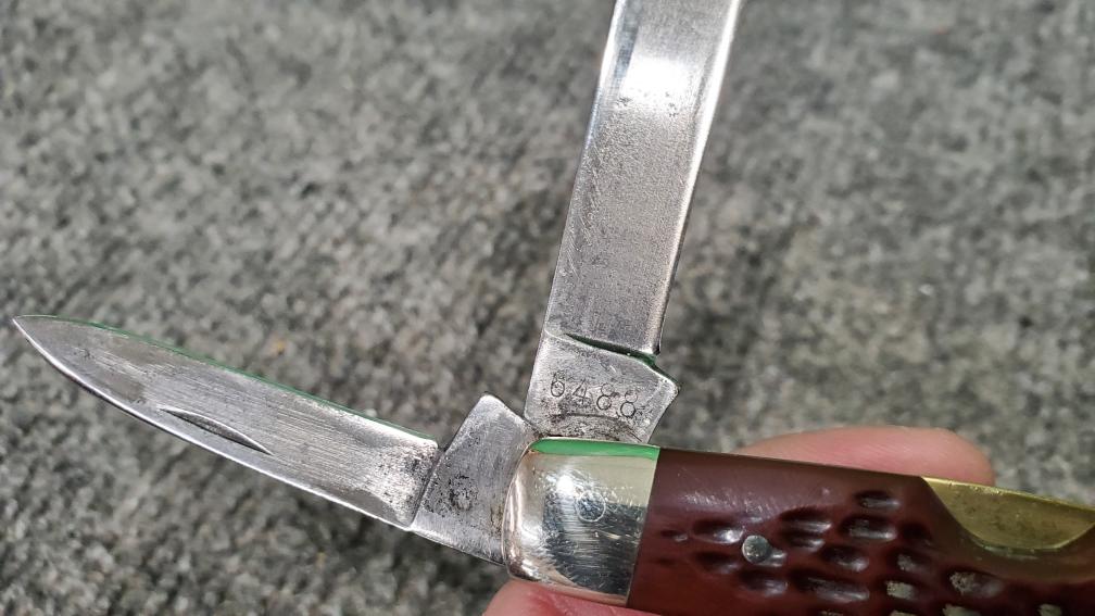 Case XX 6488 5Dot 4Blade Jigged Bone Pocket Folding Knife Good