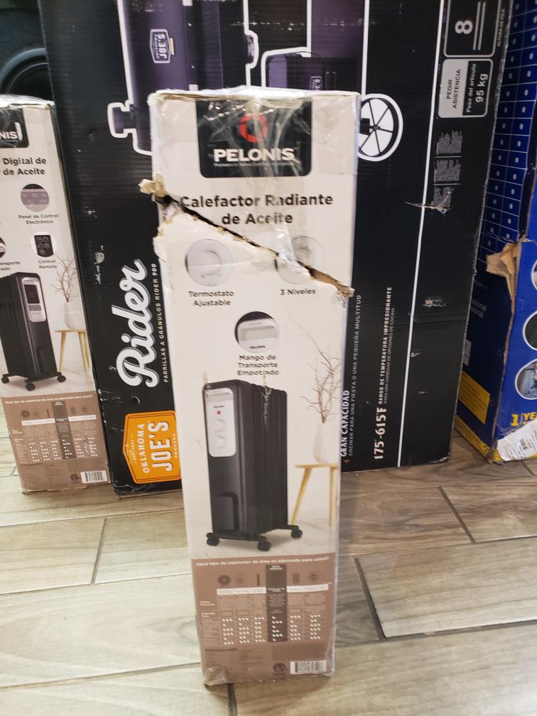 PELONIS RADIANT PORTABLE SPACE HEATER 1,500WATT DIGITAL ELECTRIC OIL