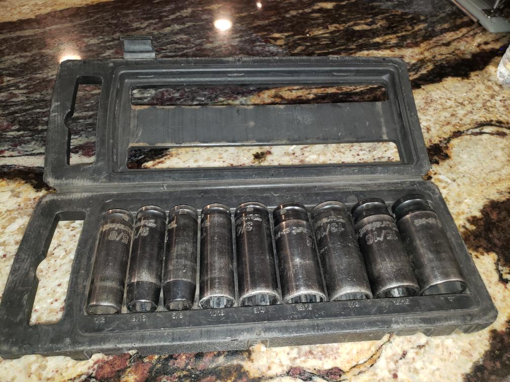 duralast 1/2” dr. deep impact socket set SAE 9 piece Set Good Buya