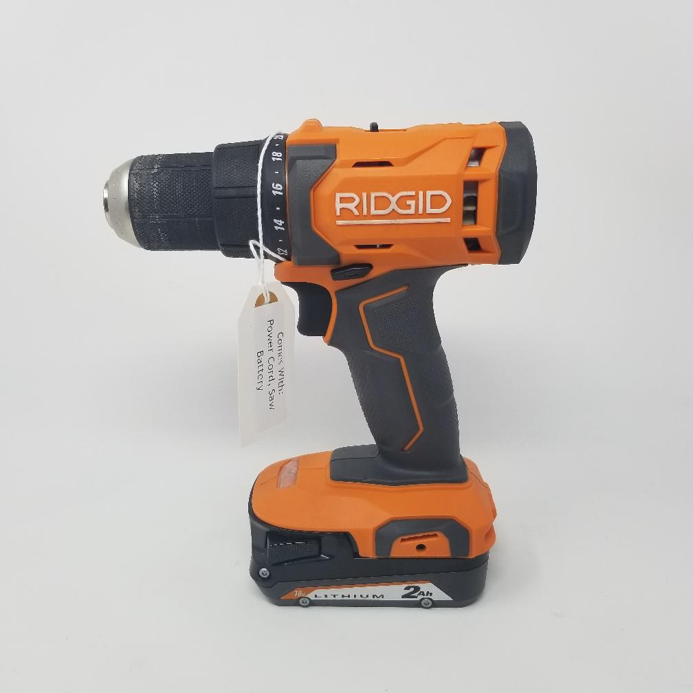 RIDGID TOOLS R86001/R8655 18V DRILL AND CIRCULAR SAW WITH 2 BATTERIES