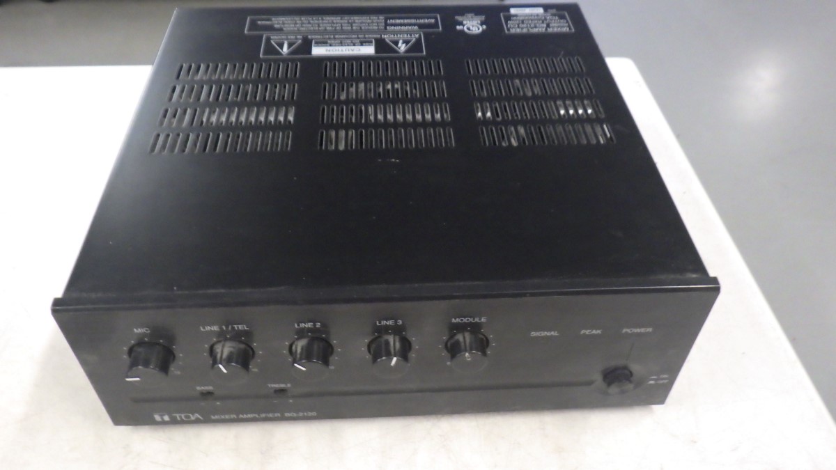TOA BG2120 Mixer/Amplifier 120 Watt Mic/Tel/Aux/PGM Inputs Very Good
