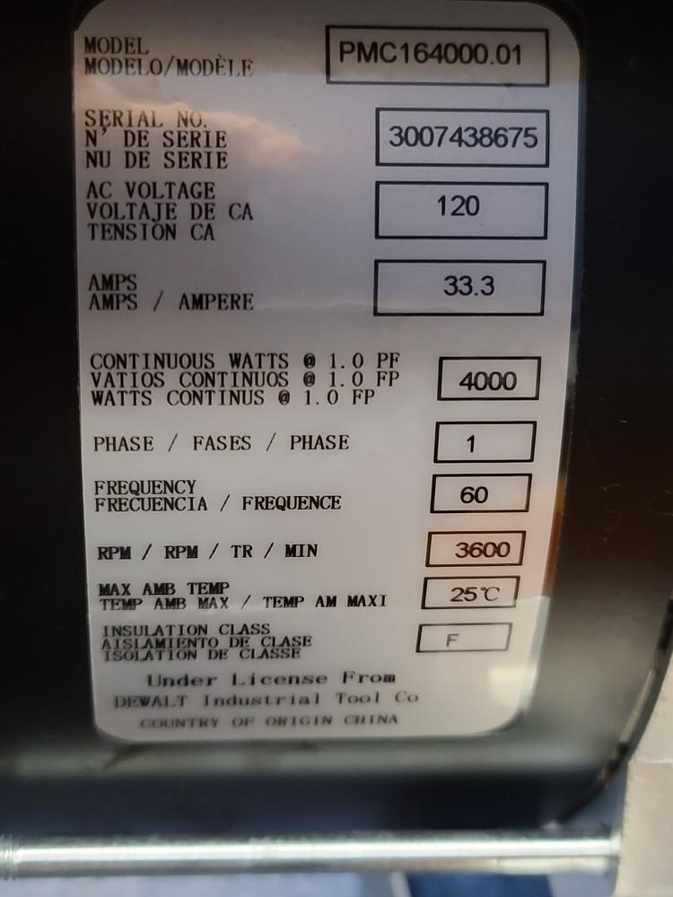 DEWALT DXGNR4000 4000Watt Manual Start GasPowered Portable Generator