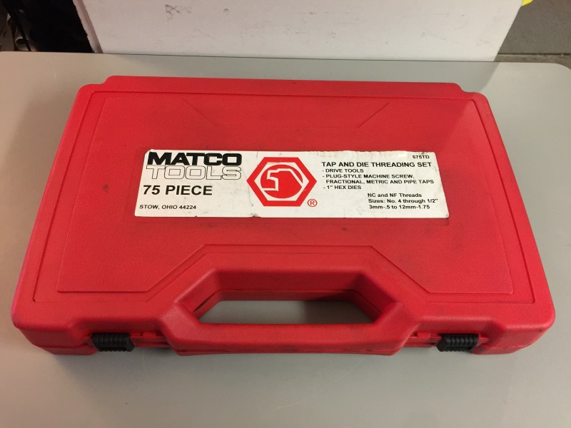 MATCO TOOLS 675TD 75 PIECE TAP AND DIE THREADING SET Very Good | Buya