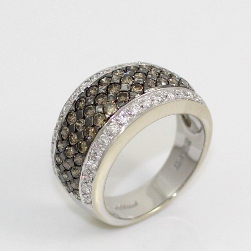 Lady's Diamond Fashion Ring 75 Diamonds 2.85 Carat T.W. 14K White Gold ...
