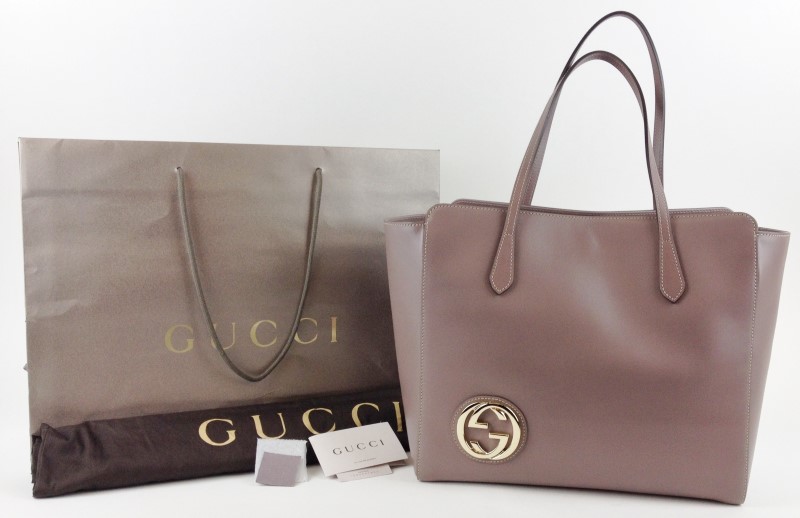 gucci grey leather bag