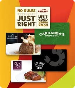 BLOOMIN' BRANDS INC GIFT CARD Like New | Buya