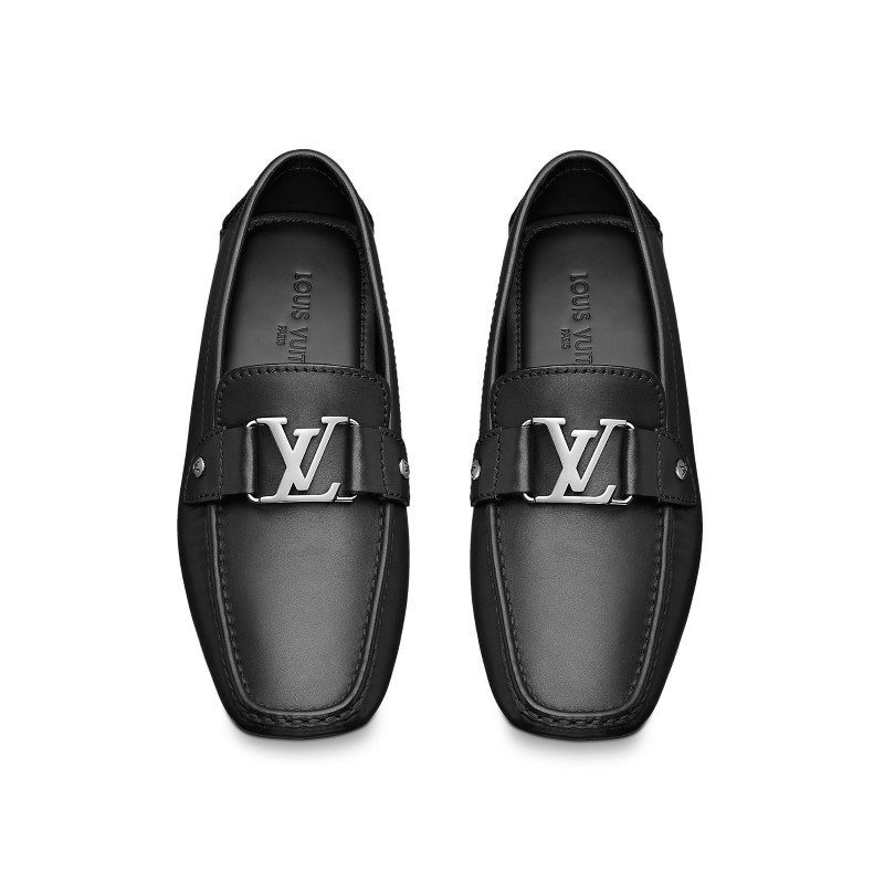 Louis Vuitton Navy Blue Logo Loafers – Savonches