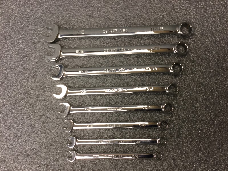 SNAP ON 8 PIECE Combination Standard Length 12-Point WRENCH SET Like ...