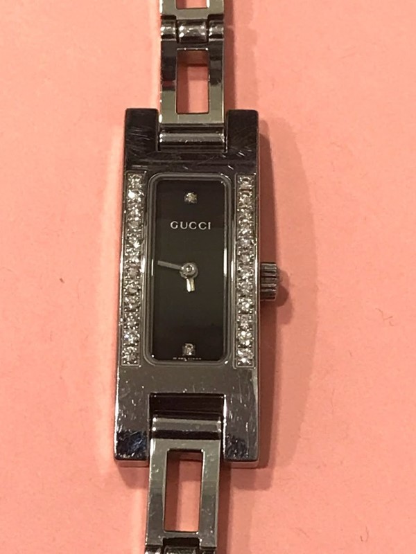 Authentic Gucci 3900L Stainless Steel Diamond Bezel Ladies Watch Very ...