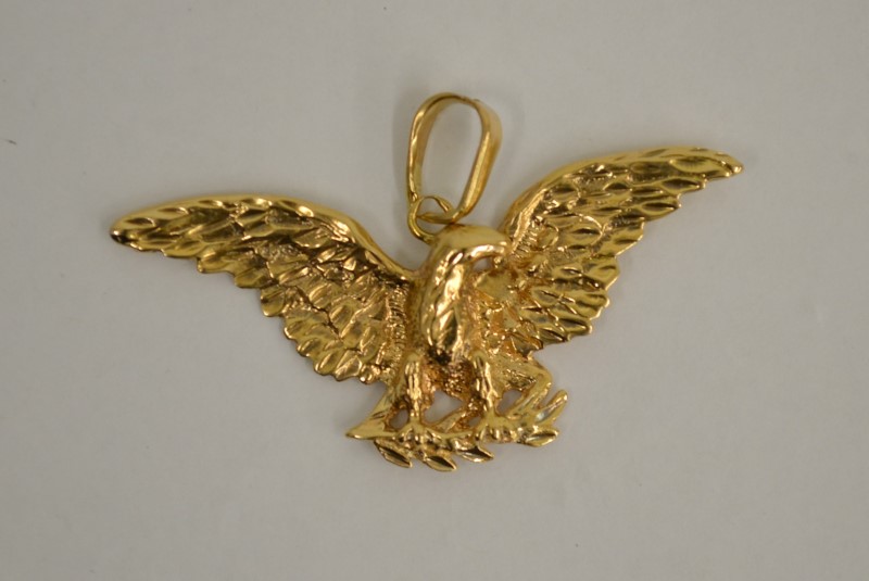 Gold Eagle Pendant 14k Yellow Gold 109g