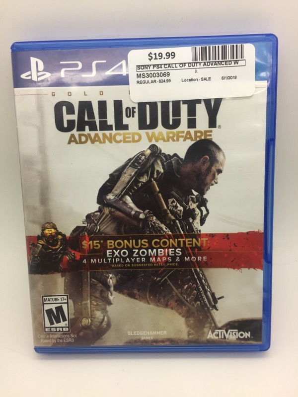 Sony Ps4 Game Call Of Duty Advanced Warfare Ps4