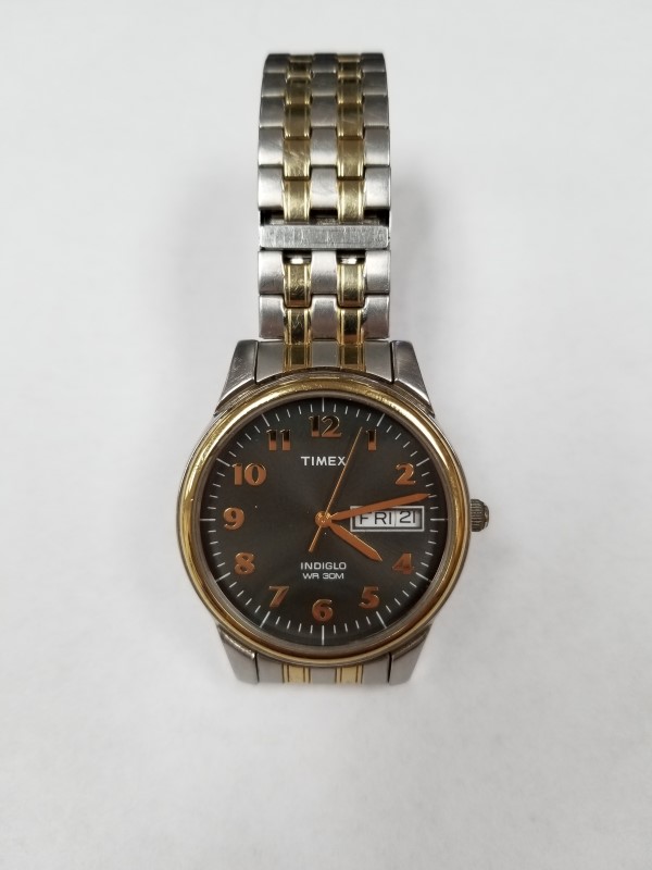 Timex Indiglo WR30M Stainless Steel Wristwatch Very Good | Buya