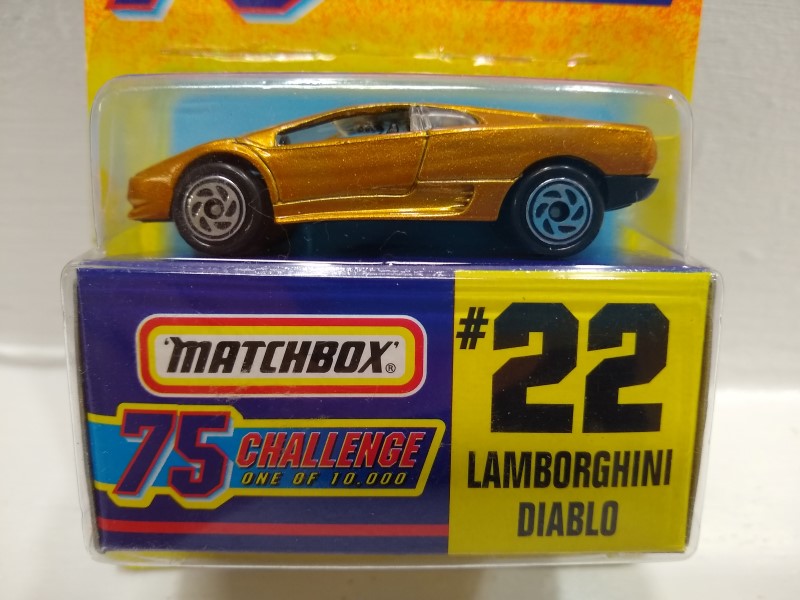 MATCHBOX 1997 EDITION 75 CHALLENGE GOLD ALL GOLD CAR #22 LAMBORGHINI DIABLO