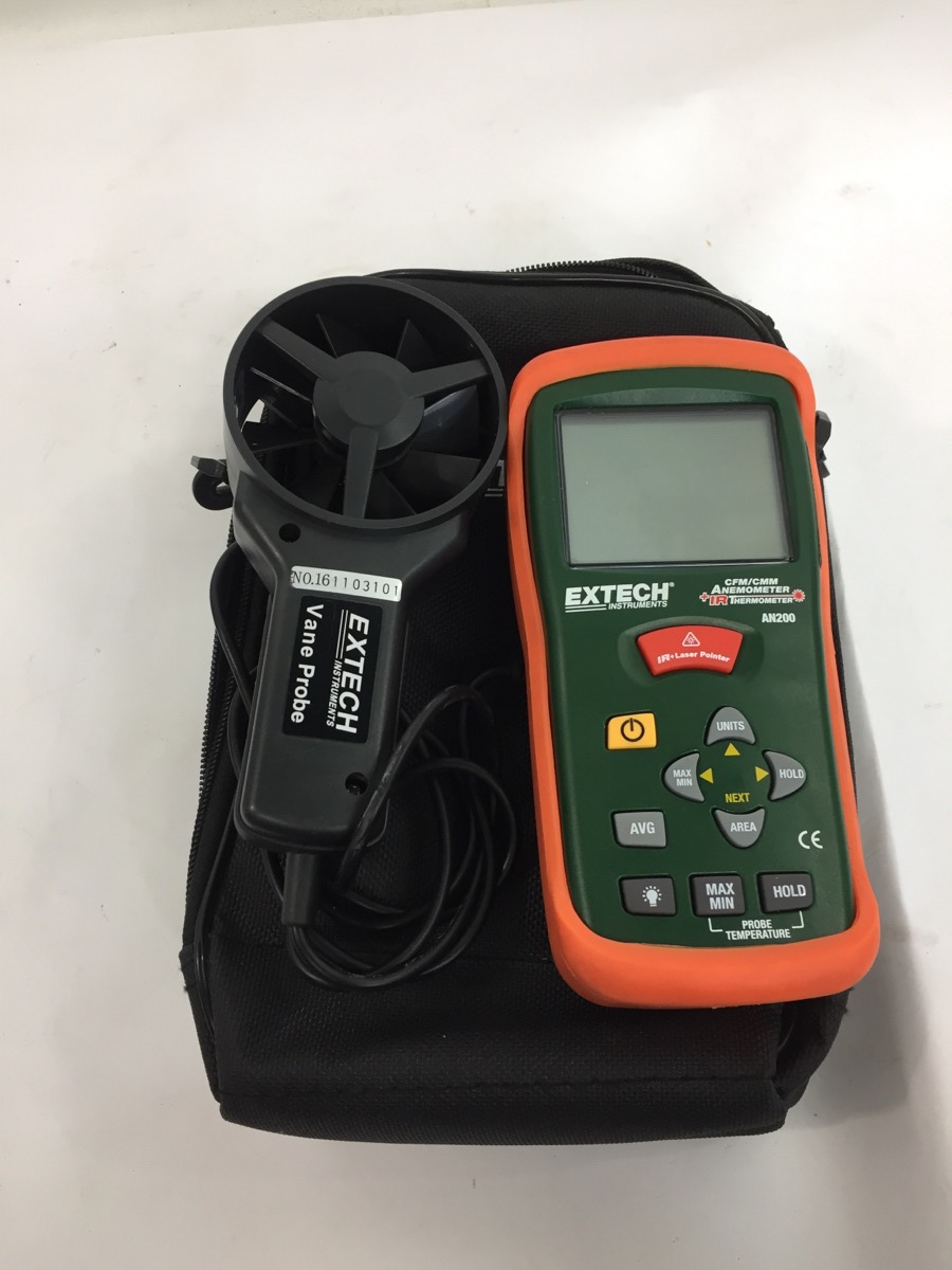 EXTECH INSTRUMENTS AN200 MINI THERMOANEMOMETER (re-css) Very Good ...