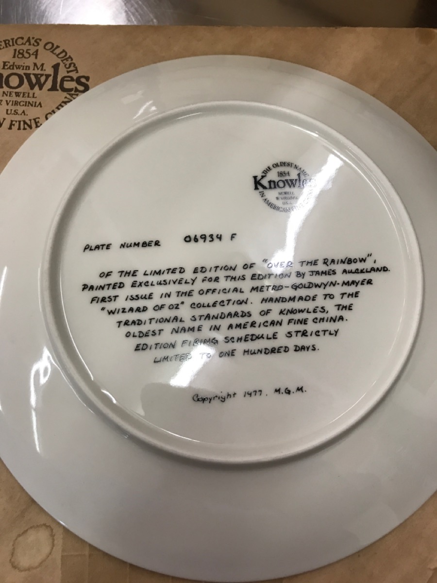 Price Guide: KNOWLES COLLECTOR PLATES | Buya