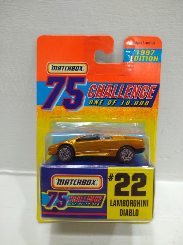 MATCHBOX 1997 EDITION 75 CHALLENGE GOLD ALL GOLD CAR #22 LAMBORGHINI DIABLO