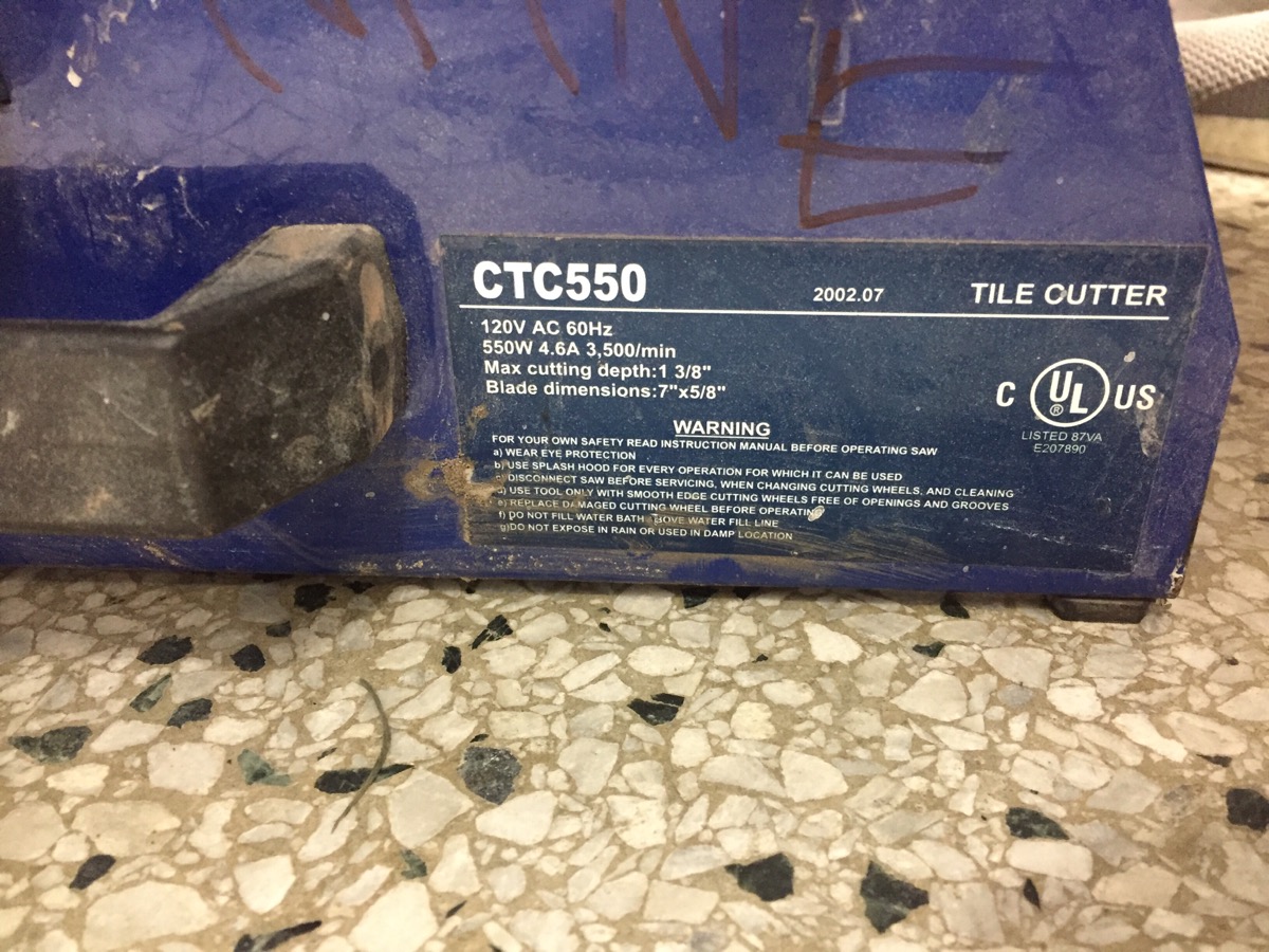 WORK FORCE Tile Saw CTC550 Good Sharp Assets LLC Gonzales LA