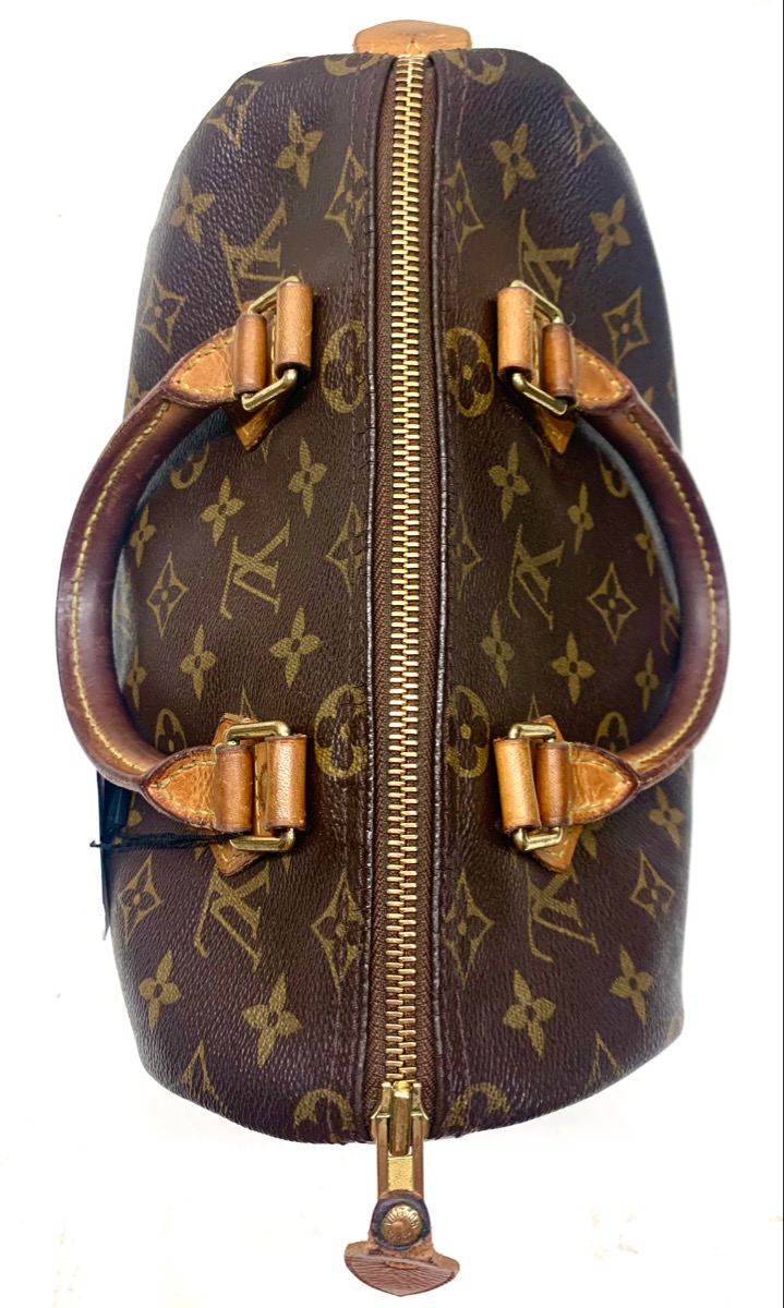 Authentic LOUIS VUITTON Handbag SPEEDY 25 - MONOGRAM LV Bag Zipper Purse Patina Very Good ...