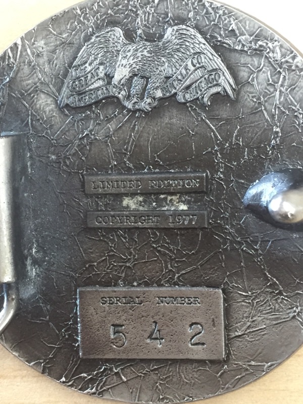 THE GREAT AMERICAN BUCKLE CO. CHICAGO LMTD. ED. UNITED STATES NAVY BELT BUCKLE Preowned Axel