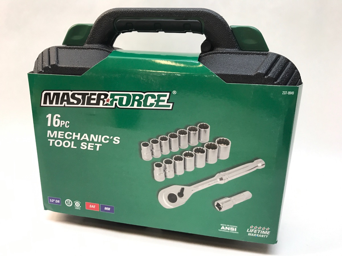 Masterforce 237 9949 16pc Mechanic S Tool Set 1 2 Drive