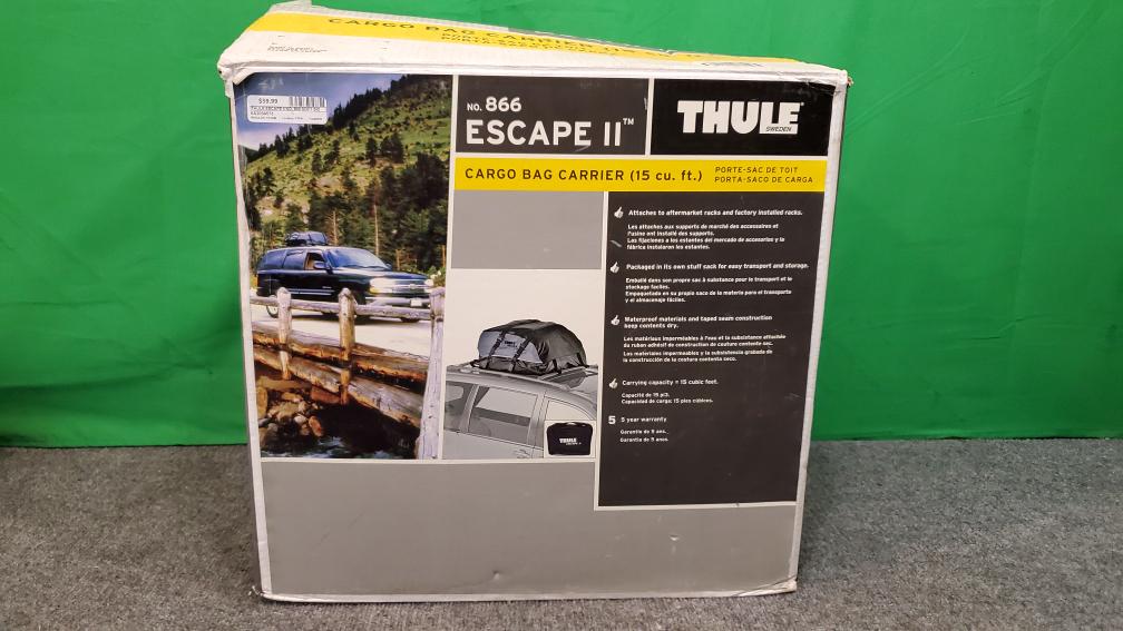Thule Escape II No. 866 Soft Sided Cargo Bag Carrier 15 cu. ft. Roof