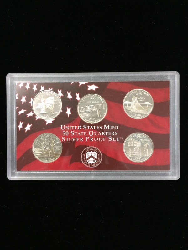 UNITED STATES Proof Set MINT 50 STATE QUARTERS SILVER PROOF SET Like