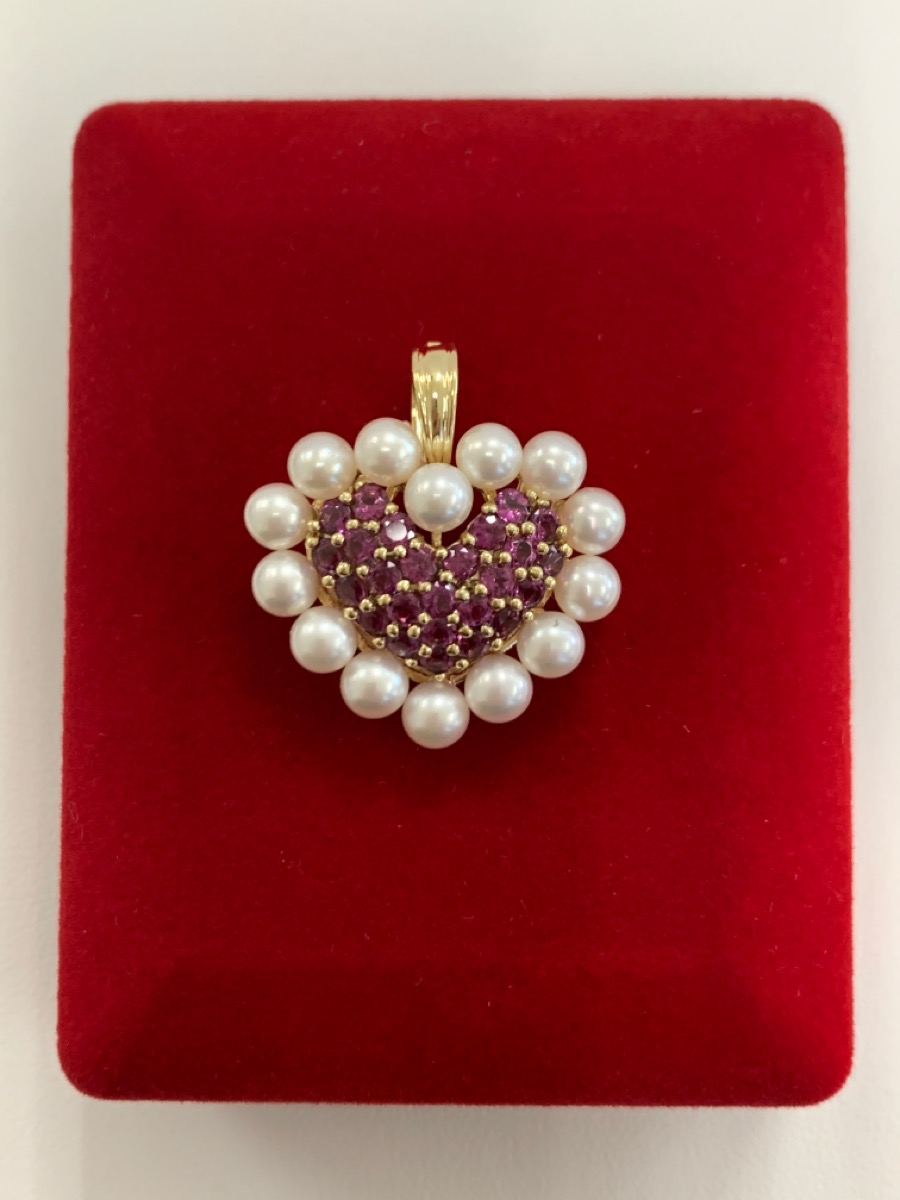 Pearl GoldStone Pendant 14K Yellow Gold 5.4g Preowned
