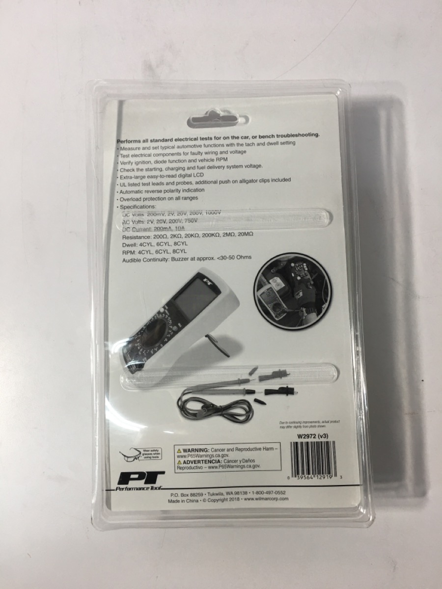 PERFORMANCE W2972 MULTIMETER (MEJLS) Like New Sharp Assets LLC