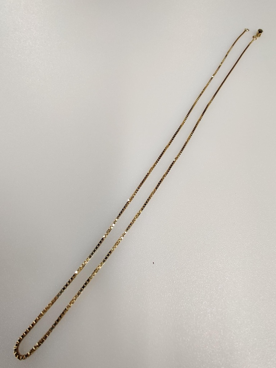 18" 14K yellow Gold Box Chain 2.5dwt (ilcmr) Preowned Sharp Assets LLC Gonzales LA
