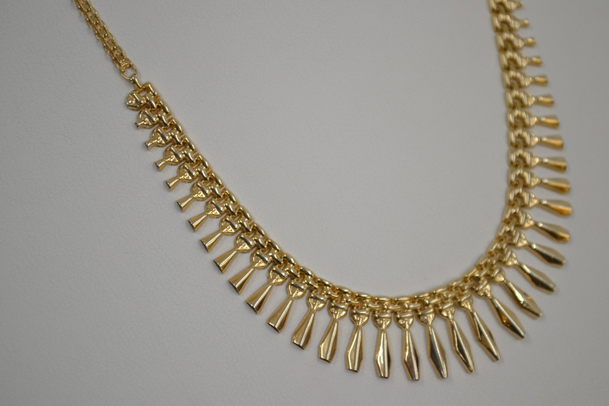 18" Silver Chain 925 Sterling Silver 11g (Gold Plated) Preowned