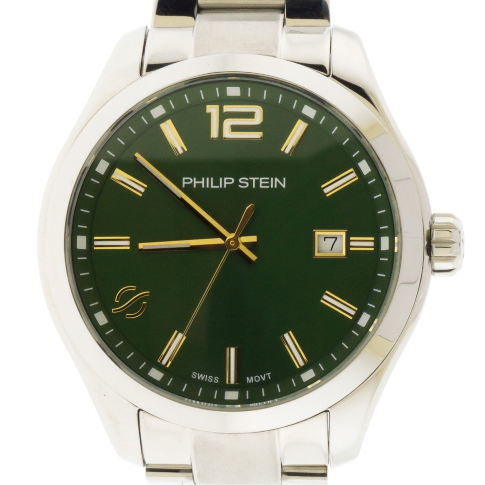 Philip Stein Traveler Men's Model 92CGRNGSS Wristwatch Very Good