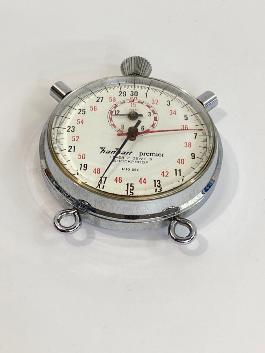 Hanhart Lever 7 Jewel Shockproof Stopwatch. 1/10 Sec. (mL) Very Good