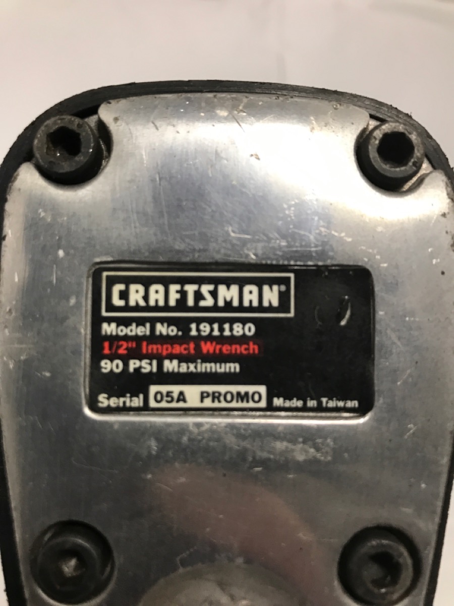 CRAFTSMAN Air Impact Wrench 191180 Good Mr. Pawn AZNV