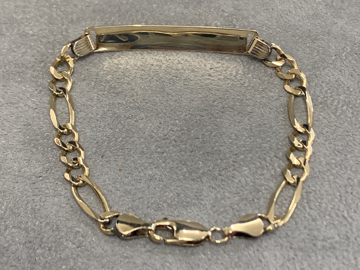 Gold ID Bracelet 14K Yellow Gold 10.2g Pre-owned | Shaw's ...