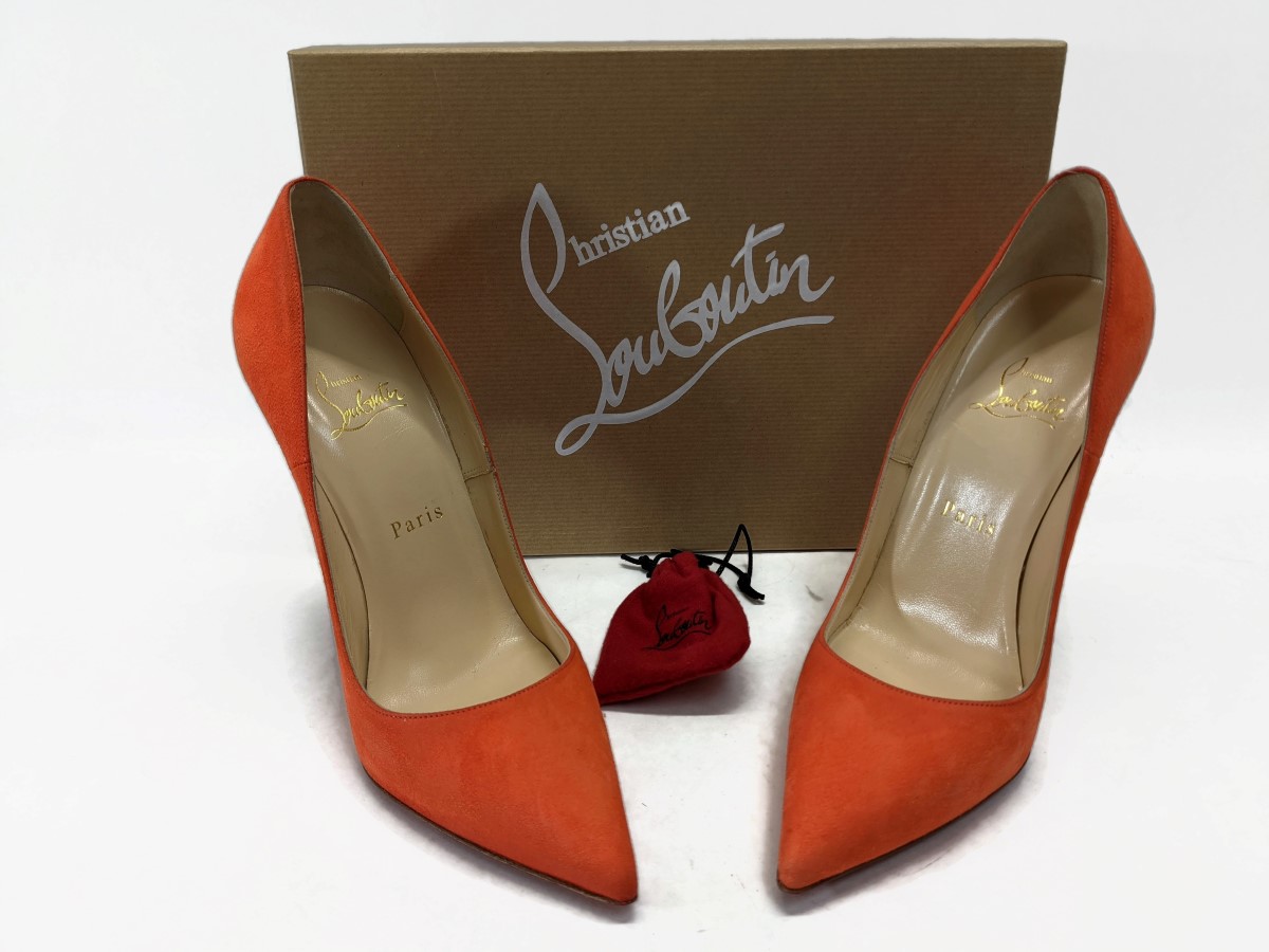 orange louboutin heels
