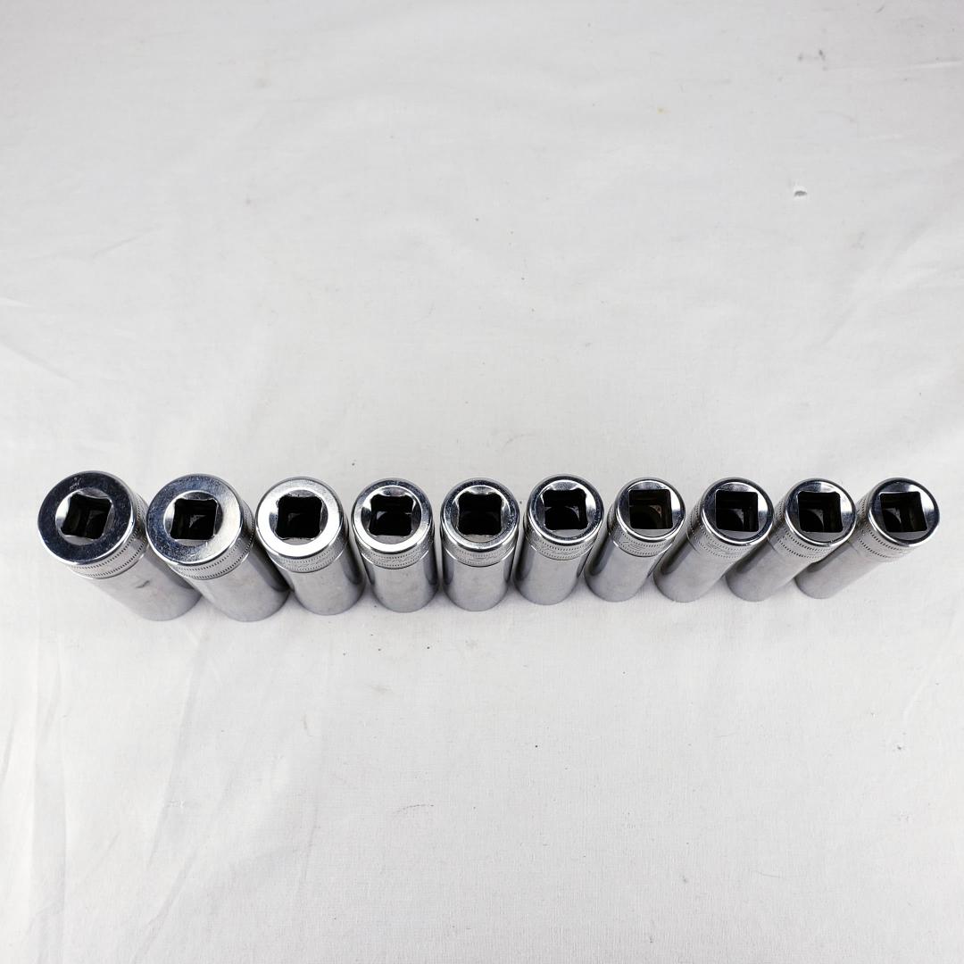 SNAPON 313SMYA 10pc 1/2" Drive 12pt Metric Deep Socket Set 13mm24mm
