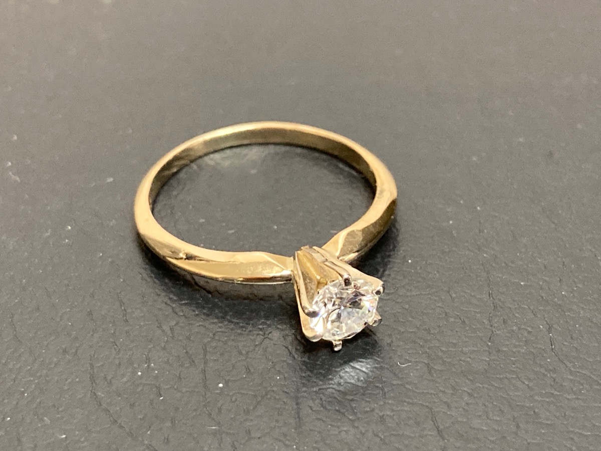 Lady's Diamond Solitaire Ring .35 CT. 14K Yellow Gold 1.05dwt Pre-owned ...