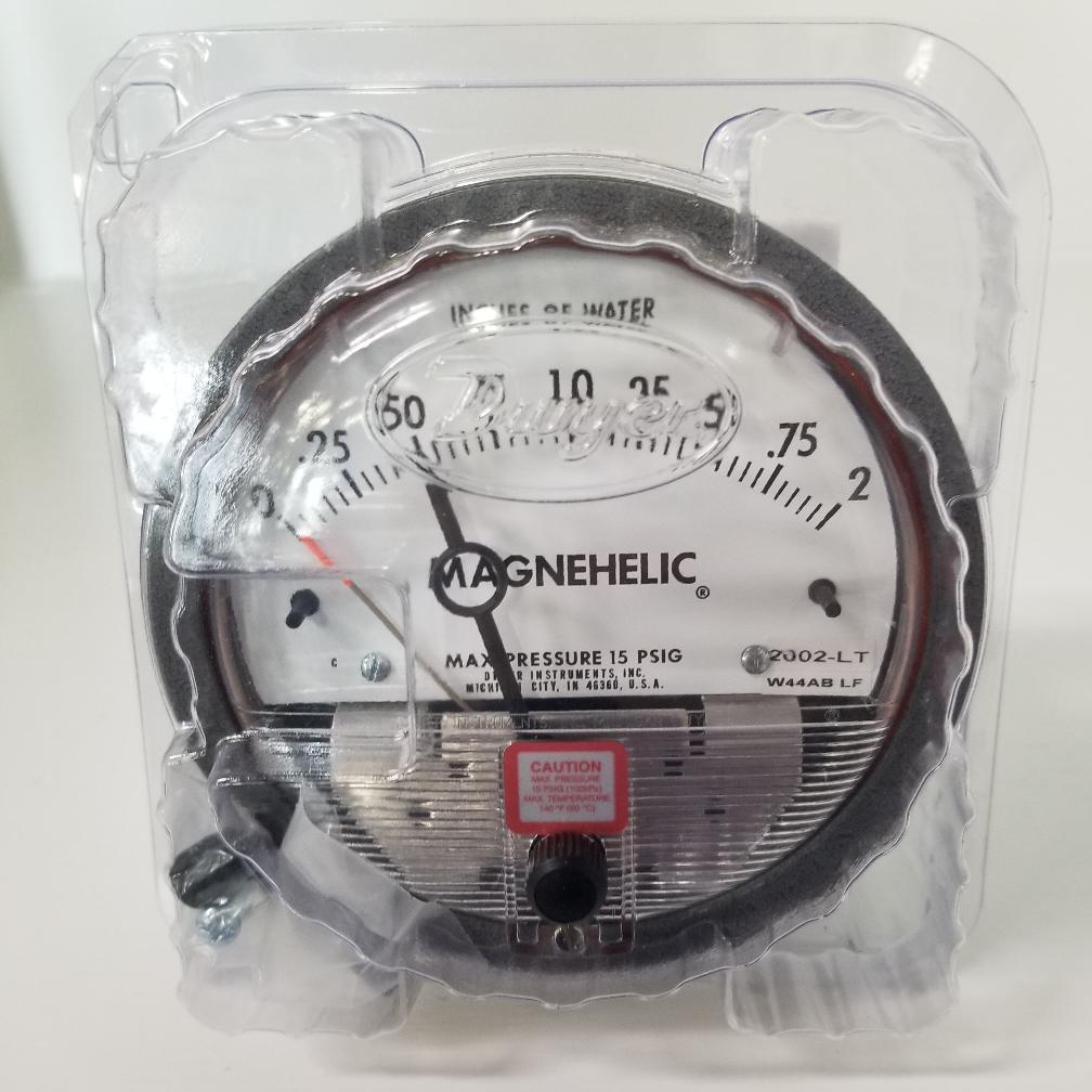 NEW Dwyer 2002LTASF 2000 Magnehelic Differential Pressure Gauge