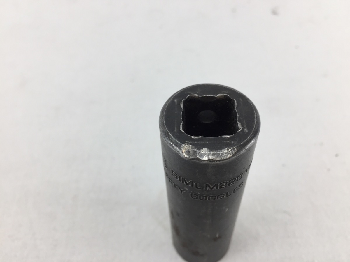 SNAPON 1/2" DRIVE 11/16" 6PT DEEP SOCKET SIMLM220 Good PB Pawn