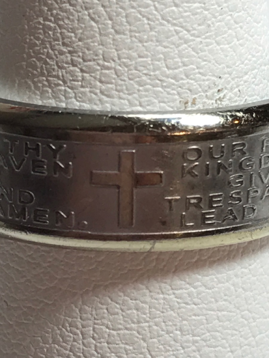 Gent's Wedding Band Silver Stainless 8.5g Preowned