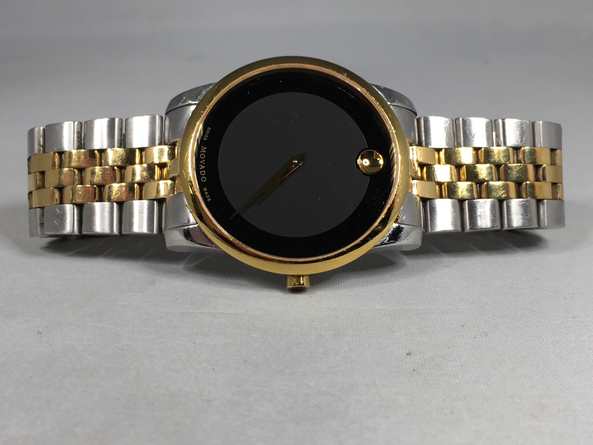 movado museum mens watch gold