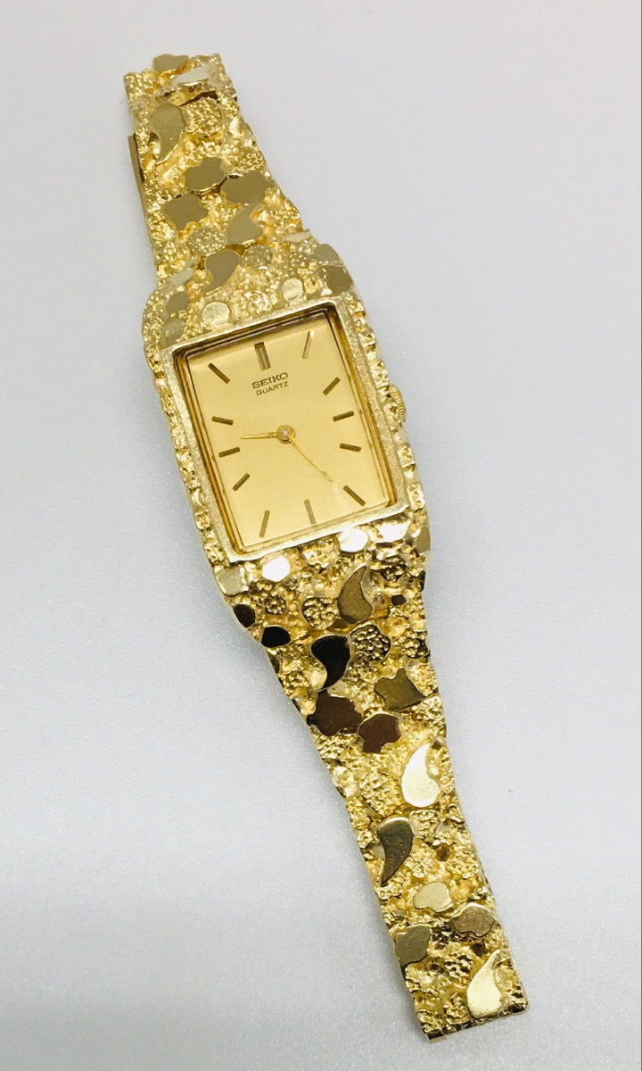 seiko gold nugget watch 14k