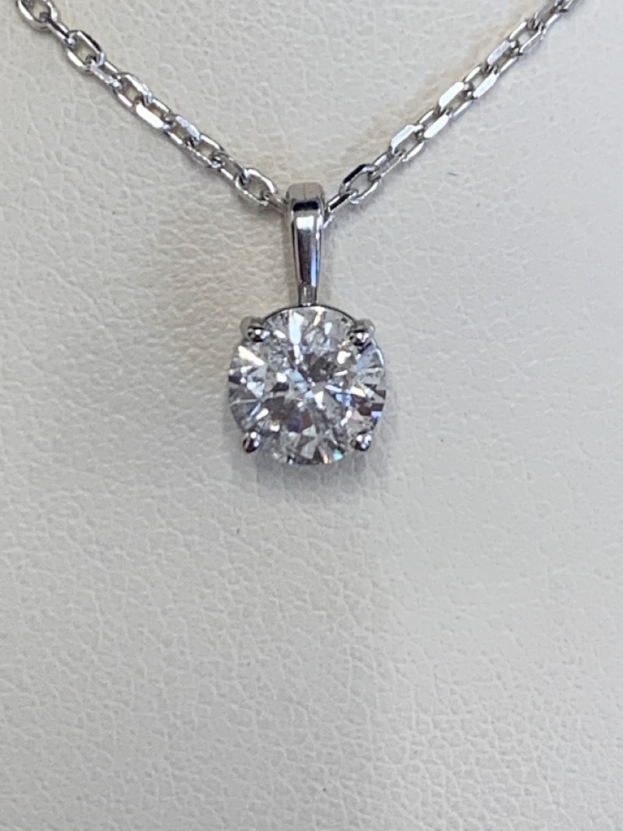 16" Diamond Necklace 1.10 CT. 14K White Gold 2.8g Preowned Shaw's R