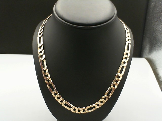 25.5" Gold Figaro Chain 14K Yellow Gold 37.2dwt Preowned