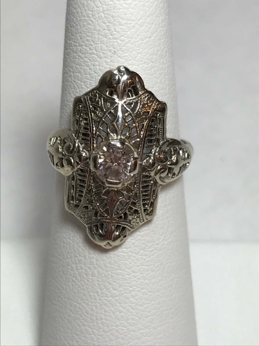 Lady's Diamond Fashion Ring .50 CT. 14K White Gold 3.2g